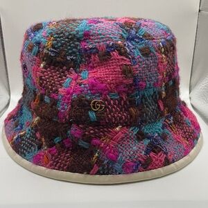 Gucci Pink Tweed Bucket Hat